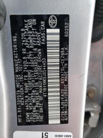 4T1B11HK5JU544453 - 2018 TOYOTA CAMRY L SILVER photo 12