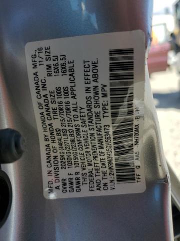 2HKRM3H35GH563473 - 2016 HONDA CR-V LX SILVER photo 12