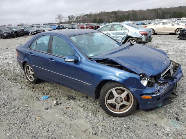 WDBRF40J53F419290 - 2003 MERCEDES-BENZ C 230K SPORT SEDAN BLUE photo 4