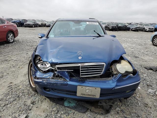 WDBRF40J53F419290 - 2003 MERCEDES-BENZ C 230K SPORT SEDAN BLUE photo 5