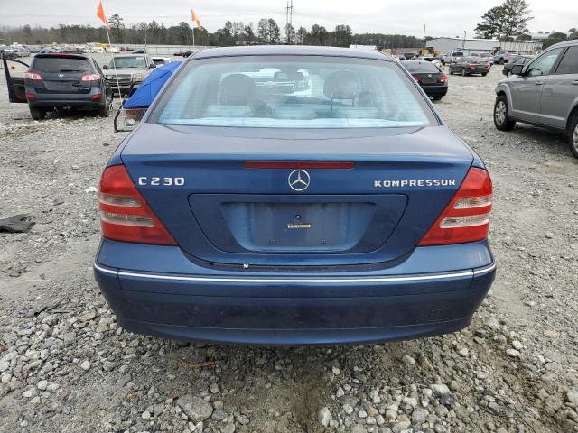 WDBRF40J53F419290 - 2003 MERCEDES-BENZ C 230K SPORT SEDAN BLUE photo 6