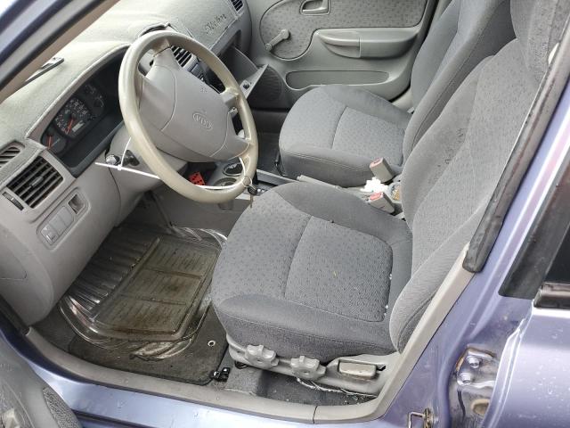 KNADC125846317810 - 2004 KIA RIO BLUE photo 7