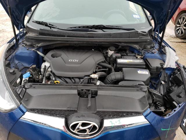 KMHTC6ADXHU309936 - 2017 HYUNDAI VELOSTER BLUE photo 11