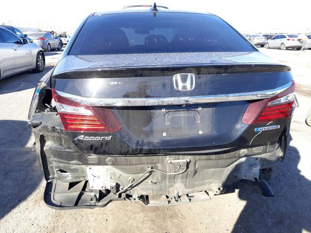 JHMCR6F33HC020386 - 2017 HONDA ACCORD HYBRID BLACK photo 6