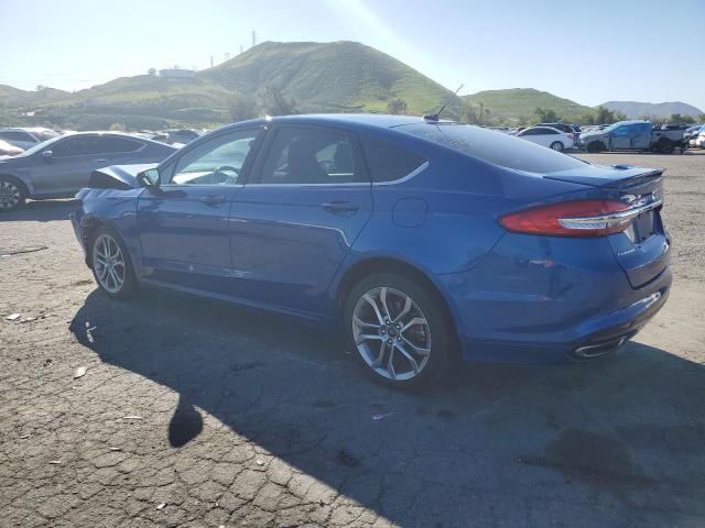 3FA6P0H97HR276881 - 2017 FORD FUSION SE BLUE photo 2