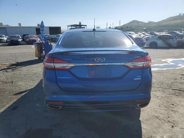 3FA6P0H97HR276881 - 2017 FORD FUSION SE BLUE photo 6