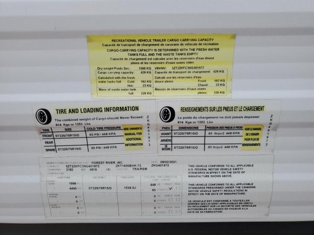 5ZT2ZKFC3NG401972 - 2022 FORS TRAILER TWO TONE photo 10