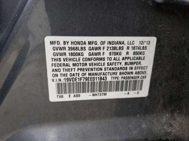 19VDE1F79EE011843 - 2014 ACURA ILX 20 TECH GRAY photo 13