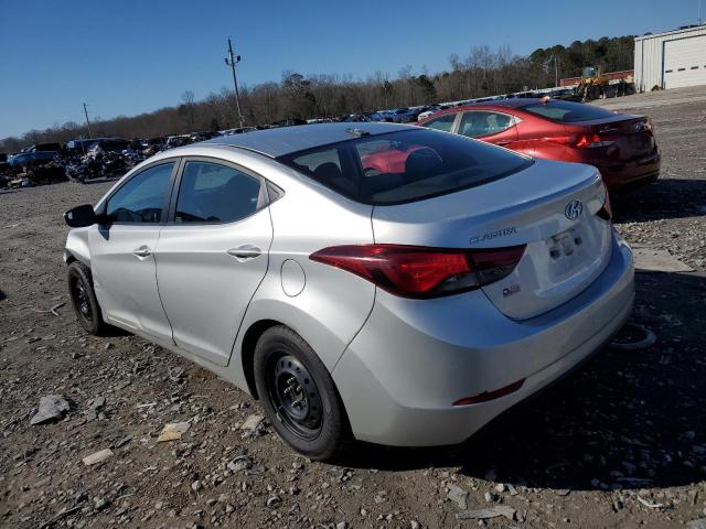 5NPDH4AE8GH779768 - 2016 HYUNDAI ELANTRA SE SILVER photo 2