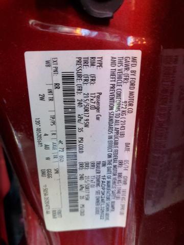 1FADP3K24EL326022 - 2014 FORD FOCUS SE RED photo 12