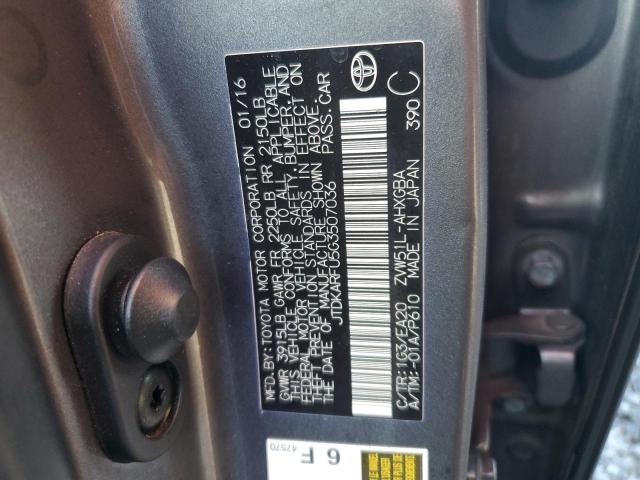 JTDKARFU5G3507036 - 2016 TOYOTA PRIUS GRAY photo 13