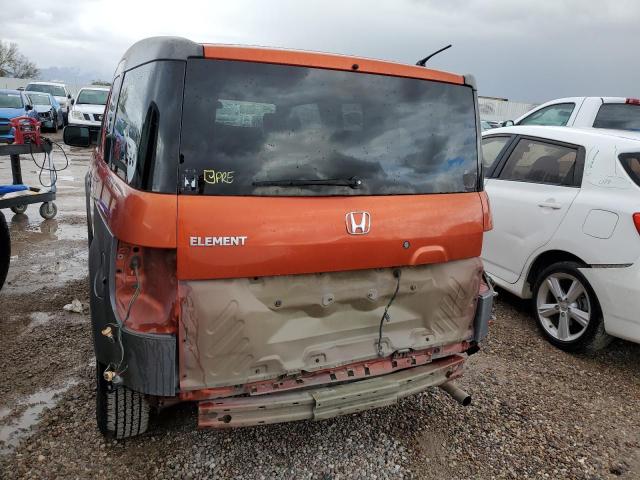 5J6YH17554L005499 - 2004 HONDA ELEMENT EX ORANGE photo 6