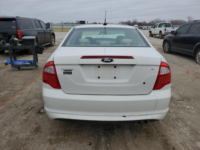 3FAHP0GAXAR245473 - 2010 FORD FUSION S WHITE photo 6