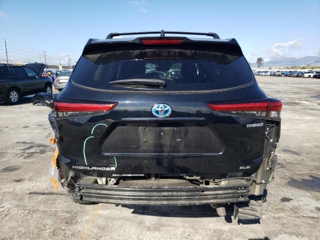 5TDHBRCH8LS505059 - 2020 TOYOTA HIGHLANDER HYBRID XLE BLACK photo 6