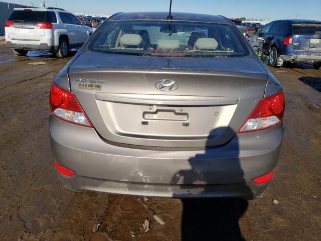 KMHCT4AE1EU647086 - 2014 HYUNDAI ACCENT GLS GRAY photo 6