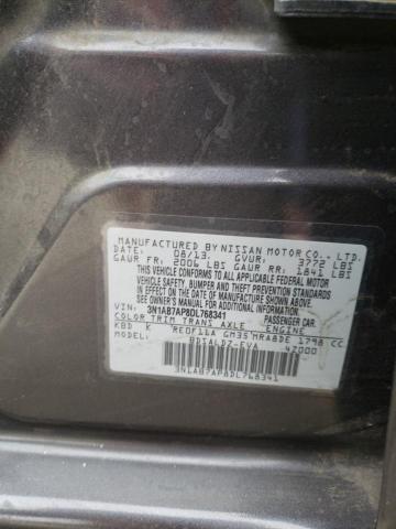 3N1AB7AP8DL768341 - 2013 NISSAN SENTRA S CHARCOAL photo 12