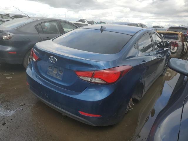 KMHDH4AE4GU650394 - 2016 HYUNDAI ELANTRA SE BLUE photo 3