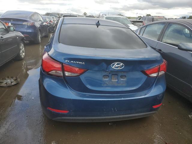 KMHDH4AE4GU650394 - 2016 HYUNDAI ELANTRA SE BLUE photo 6