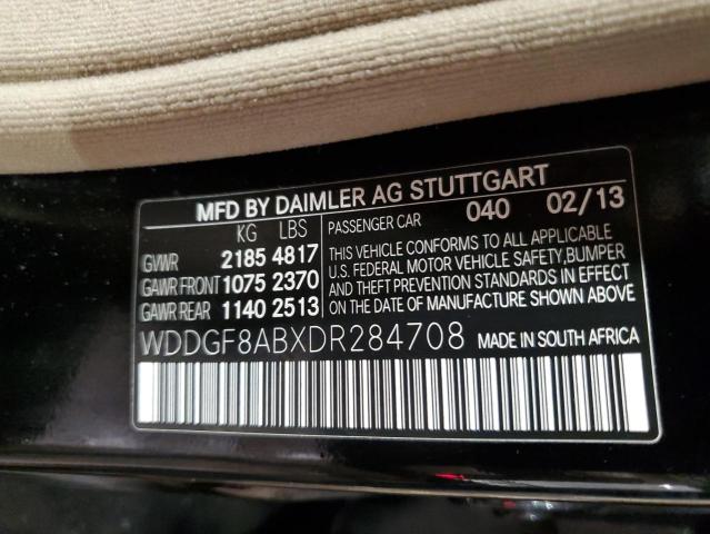 WDDGF8ABXDR284708 - 2013 MERCEDES-BENZ C 300 4MATIC BLACK photo 12