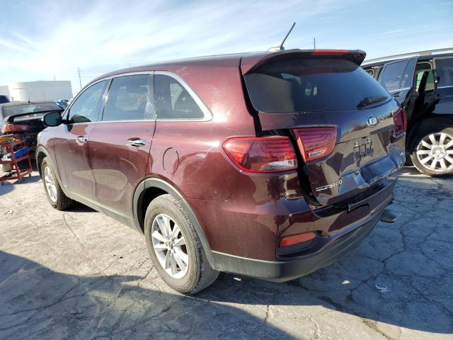 5XYPGDA50KG474832 - 2019 KIA SORENTO LX BURGUNDY photo 2