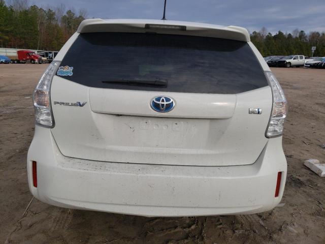 JTDZN3EU6EJ010281 - 2014 TOYOTA PRIUS V WHITE photo 6