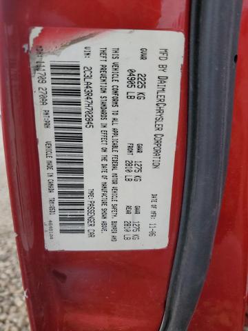 2C3LA43R47H702845 - 2007 CHRYSLER 300 RED photo 13