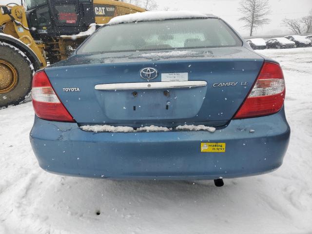 4T1BE32K63U240642 - 2003 TOYOTA CAMRY LE BLUE photo 6