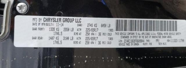 2C4RC1BG9FR609844 - 2015 CHRYSLER TOWN & COU TOURING 黑色 照片 14