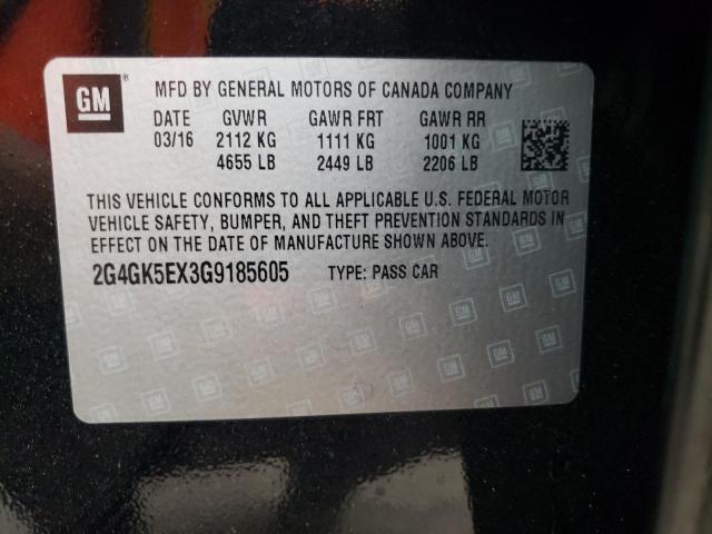 2G4GK5EX3G9185605 - 2016 BUICK REGAL 黑色 照片 12