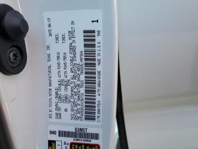 5TFAX5GN1KX156718 - 2019 TOYOTA TACOMA DOUBLE CAB 白色 照片 12