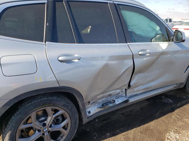 5UXTY5C0XM9H27955 - 2021 BMW X3 XDRIVE30I Silber Foto 11