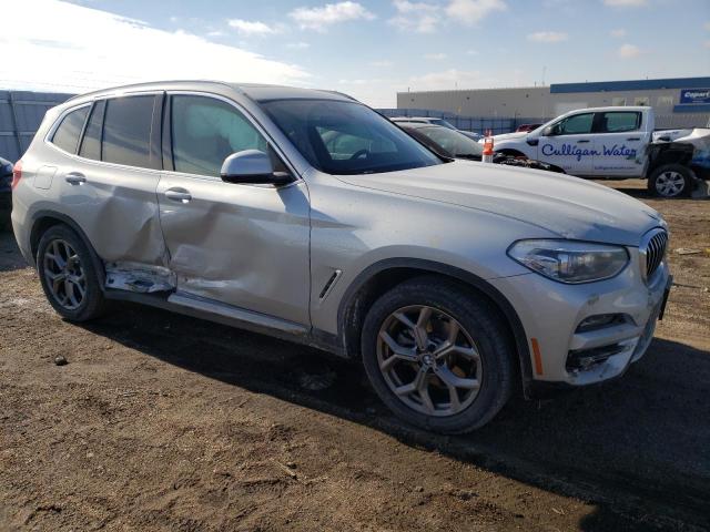 5UXTY5C0XM9H27955 - 2021 BMW X3 XDRIVE30I SILVER photo 4