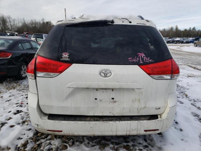 5TDKK3DC2BS159255 - 2011 TOYOTA SIENNA LE WHITE photo 6