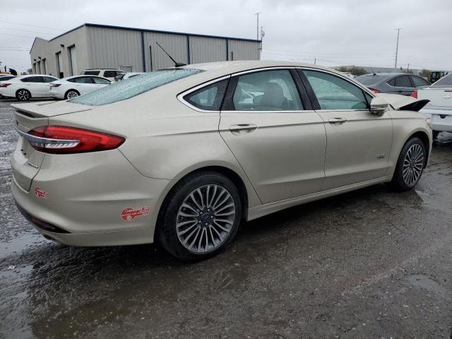 3FA6P0SU0HR354317 - 2017 FORD FUSION TITANIUM PHEV CREAM photo 3