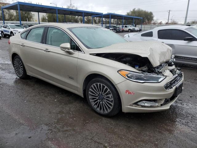 3FA6P0SU0HR354317 - 2017 FORD FUSION TITANIUM PHEV CREAM photo 4