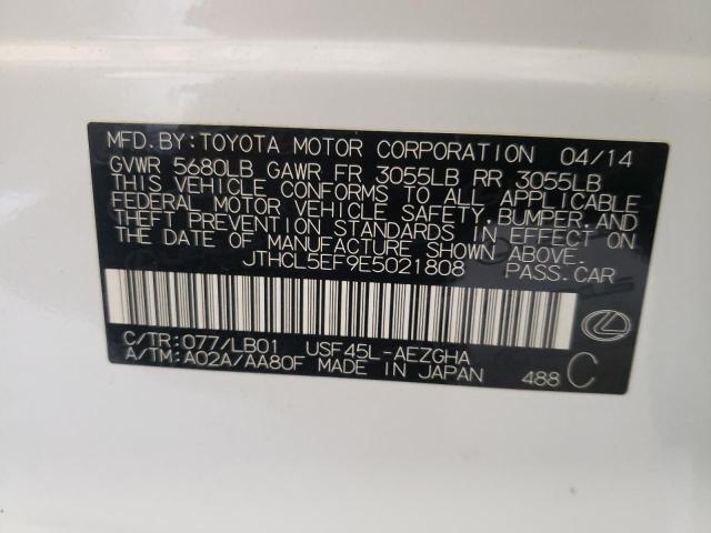 JTHCL5EF9E5021808 - 2014 LEXUS LS 460 WHITE photo 12