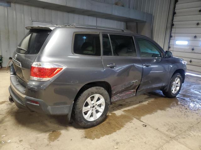 5TDBK3EH4BS054727 - 2011 TOYOTA HIGHLANDER BASE GRAY photo 3