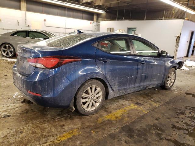 KMHDH4AEXFU321892 - 2015 HYUNDAI ELANTRA SE BLUE photo 3