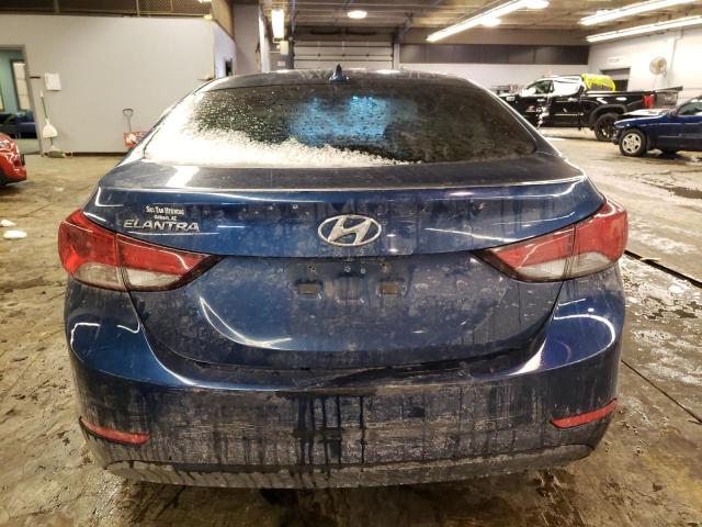 KMHDH4AEXFU321892 - 2015 HYUNDAI ELANTRA SE BLUE photo 6