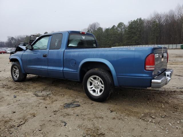 1D7GL42K44S548210 - 2004 DODGE DAKOTA SLT BLUE photo 2