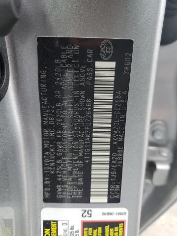 4T1G11AK7PU726468 - 2023 TOYOTA CAMRY SE NIGHT SHADE SILVER photo 12