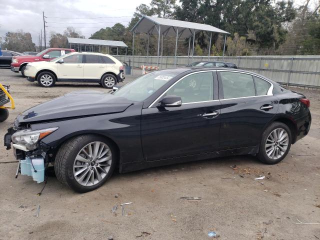 JN1EV7AR9JM445184 - 2018 INFINITI Q50 LUXE BLACK photo 1