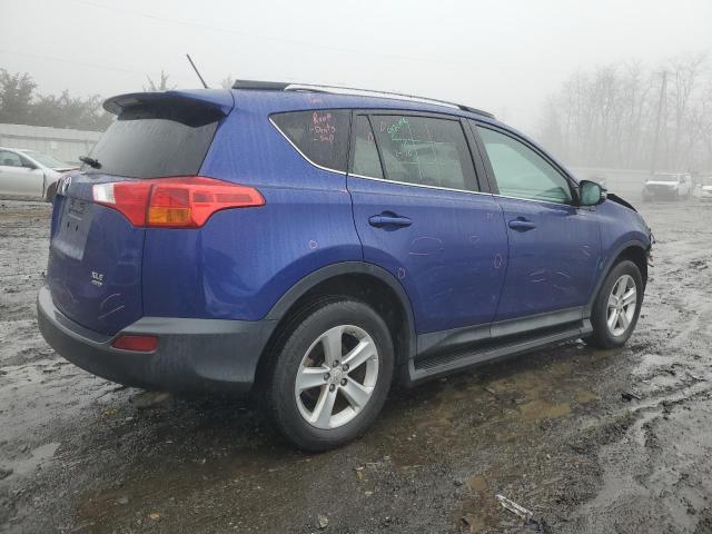 2T3RFREVXEW167421 - 2014 TOYOTA RAV4 XLE BLUE photo 3