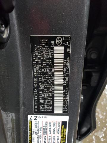 2T1KR30E68C698899 - 2008 TOYOTA COROLLA MA XR CHARCOAL photo 12