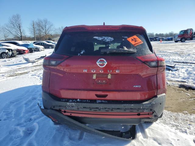 5N1AT3AB1MC707685 - 2021 NISSAN ROGUE S RED photo 6