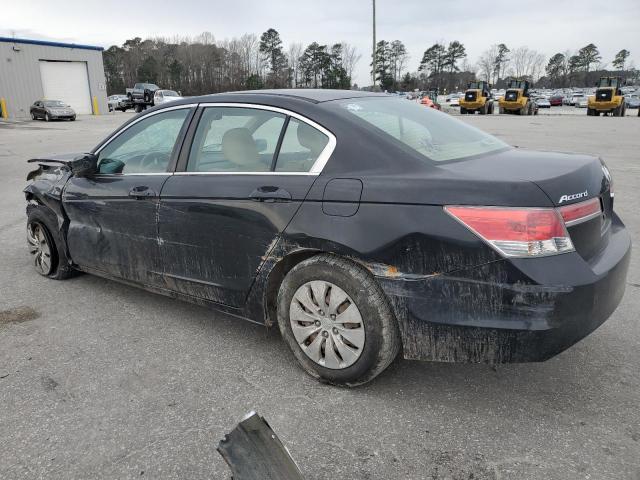 1HGCP2F36CA212441 - 2012 HONDA ACCORD LX BLACK photo 2