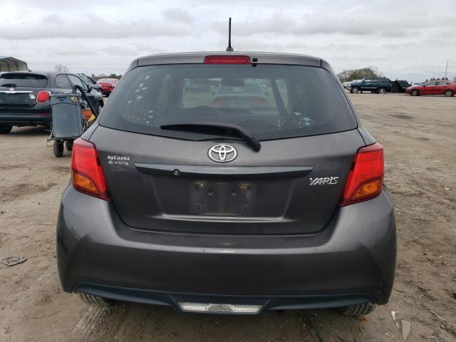 VNKJTUD34FA022519 - 2015 TOYOTA YARIS GRAY photo 6