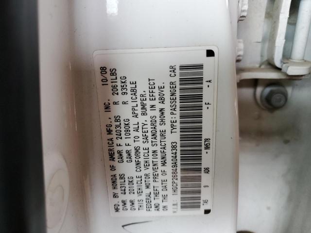 1HGCP26849A044383 - 2009 HONDA ACCORD EXL WHITE photo 13