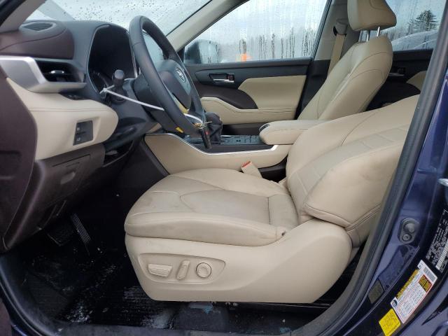 5TDGZRBH2NS597006 - 2022 TOYOTA HIGHLANDER XLE BLUE photo 7