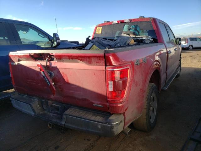 1FTFW1E87NKD09439 - 2022 FORD F150 SUPERCREW RED photo 3